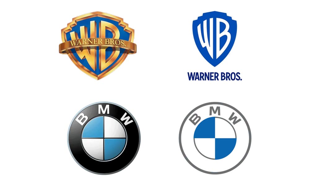 Minimalismo e Flat Design Warner Bros e bmw