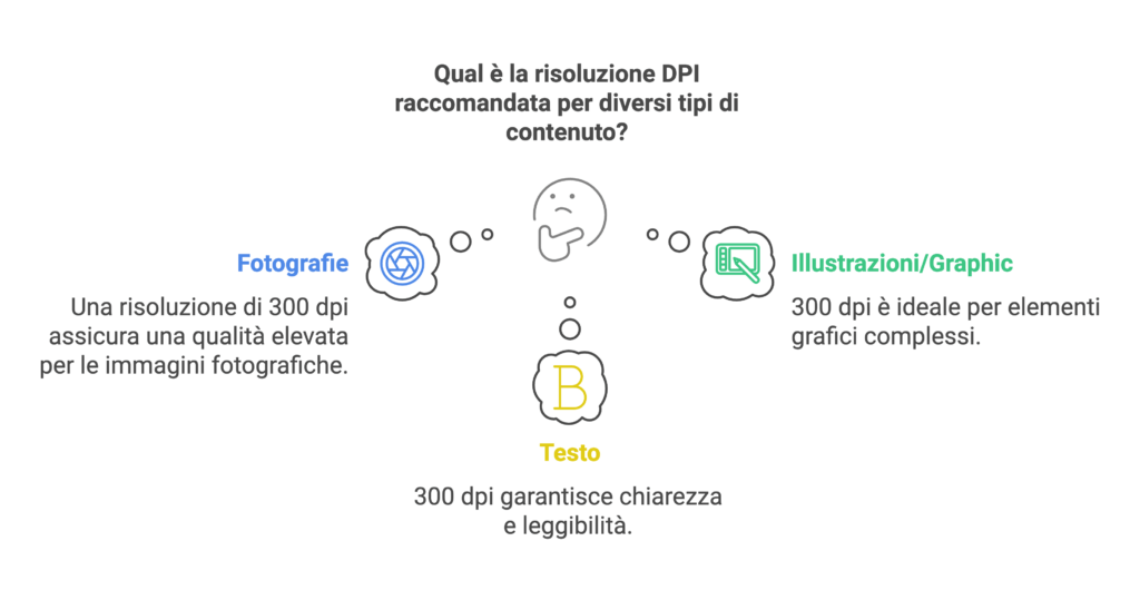 Risoluzione raccomandata per diversi tipi di progetto