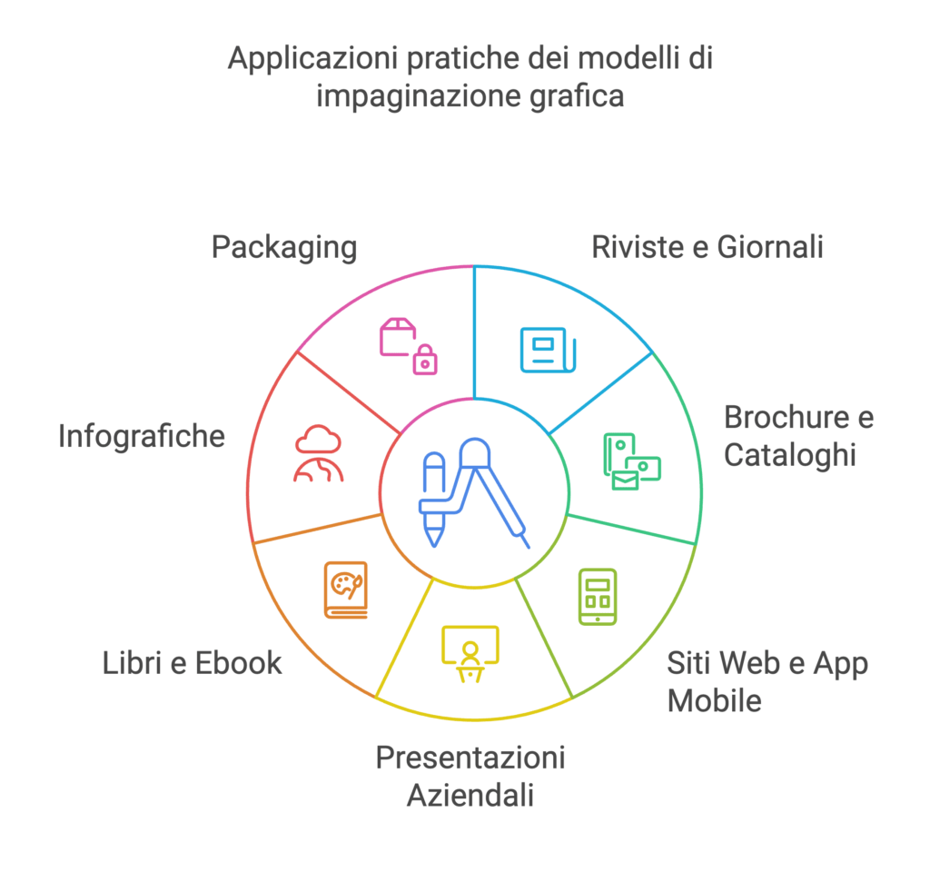 Applicazioni pratiche dei modelli di impaginazione grafiche